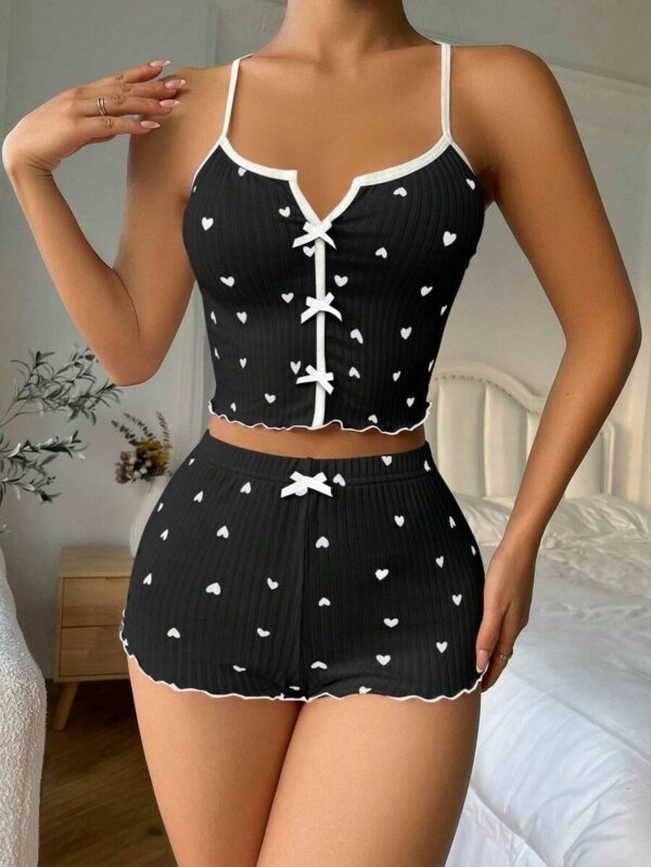 ⁦بيجامة قطعتين هوت شورت - توب⁩ - الصورة ⁦22⁩