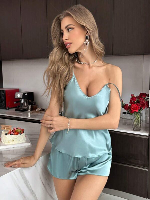 ⁦طقم بيجامه ستان مع دانتيل⁩ - الصورة ⁦40⁩