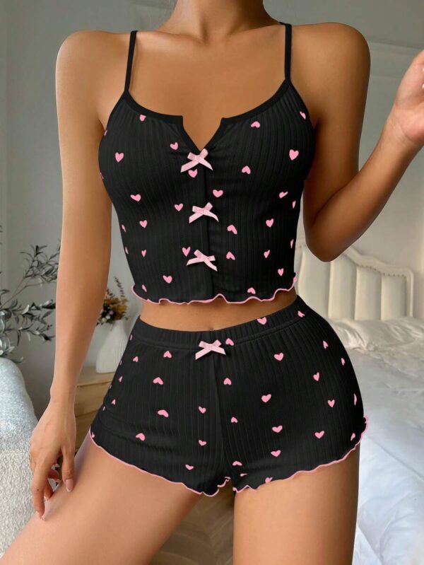 ⁦بيجامة قطعتين هوت شورت - توب⁩ - الصورة ⁦48⁩